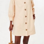 Tuckernuck  Tan Stone Blake Long Sleeve Button Down Minimalist Mini Dress Size Sm Photo 0