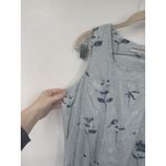 Valerie Stevens VTG  100% Linen Midi Dress Women Petite S Blue Tropical Beach Photo 5