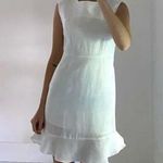 Jude Linen Ruffle Hem Mini Dress Size 1 NWT White Photo 0