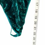 Vintage Alana Gale Thong Bodysuit Womens M Green Velvet Velour Sultry Night Out Size M Photo 5