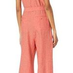 Carve Designs Linen Sleeveless Wide Leg Jumpsuit Womens Medium Coral Belted NWOT Photo 1