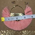 Shiraleah CHICAGO Anya Pink Earrings Gold Boho Tassel Fan Hoops NWT Photo 3