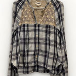 Denim & Supply Ralph Lauren Ralph Lauren Denim & Supply Shirt Size Large Lace Plaid Button Up Rockabilly Photo 0