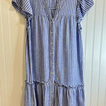 For Cynthia  Striped Blue and White Midi Dress size S Photo 0