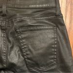 Current/Elliott  The Stiletto Biker Zipper‎ Black Coated Cropped Jeans Size 26 Photo 15