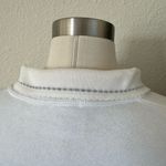 Vintage Fall White Sweatshirt Purple Leaf Floral Print made‎ in USA kitschy Size L Photo 5