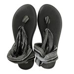 Sanuk  Yoga Slingback Black & White Striped Sandals Photo 1