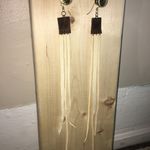 None Leather fringe suede earrings Photo 3