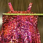 Natori  Ombre Animale print cotton poplin sundress fuschsia midi Dress L Photo 7