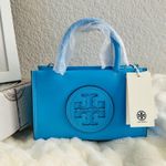 Tory Burch NWT Ella Bio Mini Tote Crossbody - Blue Azure - Sold Out Color! Photo 4
