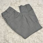 Talbots  10 Houndstooth Signature Dress Pants Straight Leg White Black Blue EUC Photo 0