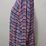 Lucky Brand  Purple Multi Rayon Twill Back Overlay Button Down Size Medium Photo 4