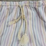 Vintage Havanna Pants M Pastel Stripe Cotton Wide Leg Drawstring Side Button White Size M Photo 2