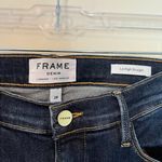 Frame Le High Straight Leg Step Hem Distressed Jeans Anchorage Dark Wash Photo 4