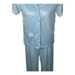 Vintage Sears Baby Blue Nylon Pajama Set Size Small 1980s Cottagecore Photo 3