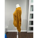 Jessica Simpson  Mustard Yellow Cable Knit Lace Sweater Size M Photo 4