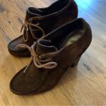 Ralph Lauren Lauren  Brown Suede Denver Wedge Booties - Size 5.5 Shoes Photo 9