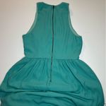 Everly SLEEVELESS TURQUOISE BLUE GREEN HIGH NECK MAXI DRESS ZIPPER BACK SIZE S Photo 3