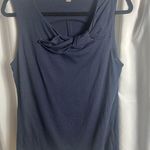 Banana Republic  Blue Side Bow Tank Top Business Casual Size M Photo 0