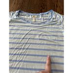 Matilda Jane T Shirt Womens Large Blue White Striped Long Sleeve Modal Blend Top Photo 2
