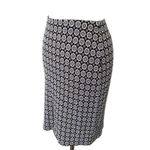 J Jill Wearever Black Multicolor Geometric Stretch Pull On Pencil Skirt Sz XS Blue Photo 2