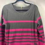 Joan Vass  pink grey pockets sheath gold zipper mid length sleeve knee length M Photo 4