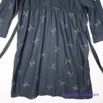 Hutch Womens Shirt Dress Origami Bird Button Front Roll Tab Sleeve Black size 0X Photo 3