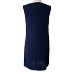 J.Crew  Sleeveless Side Panel Wrap Front With Side Zipper Navy Dress Photo 5
