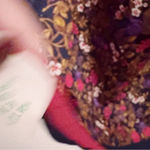 Vintage Floral Printed Bandana Scarf Made in Italy Polyester Red Photo 4