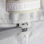 River Island  Womens US12 Luxe‎ Collection Jeans White Straight Leg Button Fly Photo 7