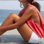 Free People 🆕 Bright Red Full Hearts Tank L 🆕 Photo 3