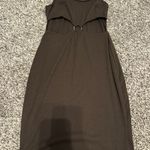 Brown Ribbed Dress Photo 0