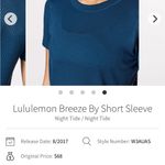 Lululemon  Breeze By Short Sleeve Photo 6