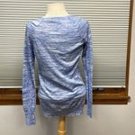Gap NWT Blue Space Dye Button Front V-Neck Lightweight Cardigan Sweater Photo 3