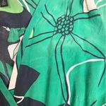 Banana Republic  100% Silk Wrap Dress Green Navy Botanical Print Women Size 10 Photo 9