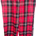 Victoria's Secret Victoria’s Secret Red Plaid High Rise Flannel Jogger Pajama Pants Photo 4