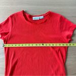 Vintage Ribbed T Shirt Crochet Detail Basic Editions Sz M Red 100% Cotton Indie Size M Photo 10