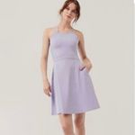 Pact  Size S Strappy Tank Dress Stretch Jersey Organic Cotton Purple Pockets Photo 2