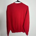 Vintage Mickey Made In USA Embroidered Christmas Crewneck Sweatshirt Size Medium Red Photo 3