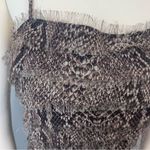 Celo Brown Flowy Raw Edge Snakeskin Print Ribbon Strip Dress M Size M Photo 4