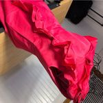 FEHAUTE NWT Chic One Shoulder magenta whit ruffle details Dress size m Pink Size M Photo 3