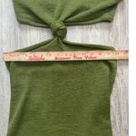 Cult Gaia Cameron Midi Knit Halter Olive Green Cut Out Bodycon Dress Size L Photo 4