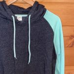 Zine colorblock teal gray hoodie sweatshirt Green Size L Photo 1