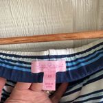 Lilly Pulitzer  Laurana Midi Off Shoulder Navy and White Striped Dress Photo 2
