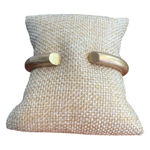 Madewell  Matte Gold Tone Hinged Cuff Bracelet Sitting at 6" Sleek Signed Photo 0