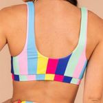 Mint Julep Beachy Babe Blue Striped Bikini Top Photo 1