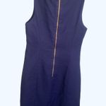 Lilly Pulitzer  Size 0 Gabby Shift Cotton Dress True Navy Dress Pink Embroidery  Gabby is the #Resort365 party dress you'll want to wear all season long. This solid dress is designed from the fit you love with the Janice dress with an updated feel. Basically it's a flattering dress with gorgeous prints and details - love. You've got the hook-up: built-in lingerie snaps make this dress bra-friendly. A girl need options: Enjoy an extra 1-3/4 inches of hem flexibility with this style. Wear as-is or let it out for some extra length. Photo 2