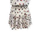 Buddy Love Ray Mini Dress Smocked Short Sleeve Brush Print White Size Medium Photo 5