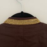 Michael Kors  Brown Gold Button Beaded Blazer Coat Jacket Size 6 Photo 7