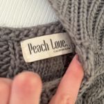 Peach Love California turtleneck cold shoulder sweater Photo 1